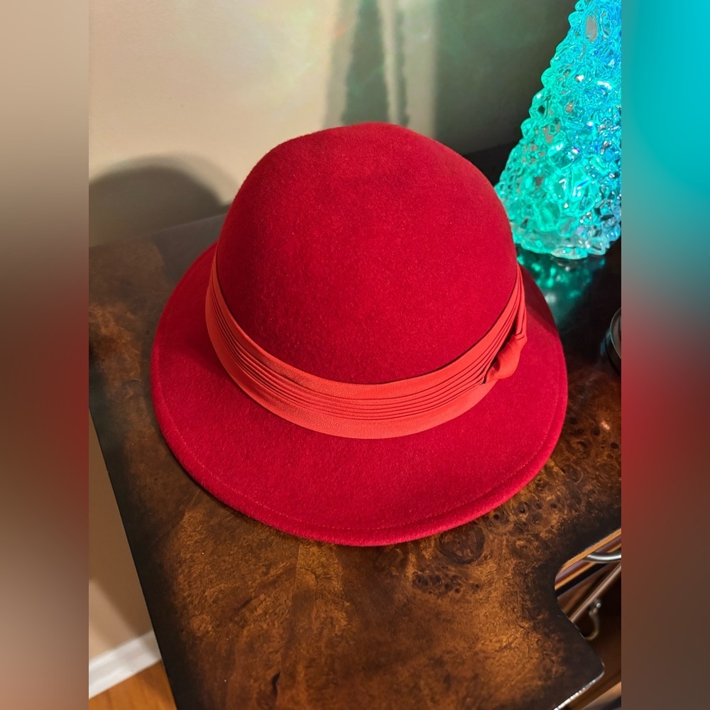 Lancaster Vintage Chic Red Women's Hat - Picture 3 of 9
